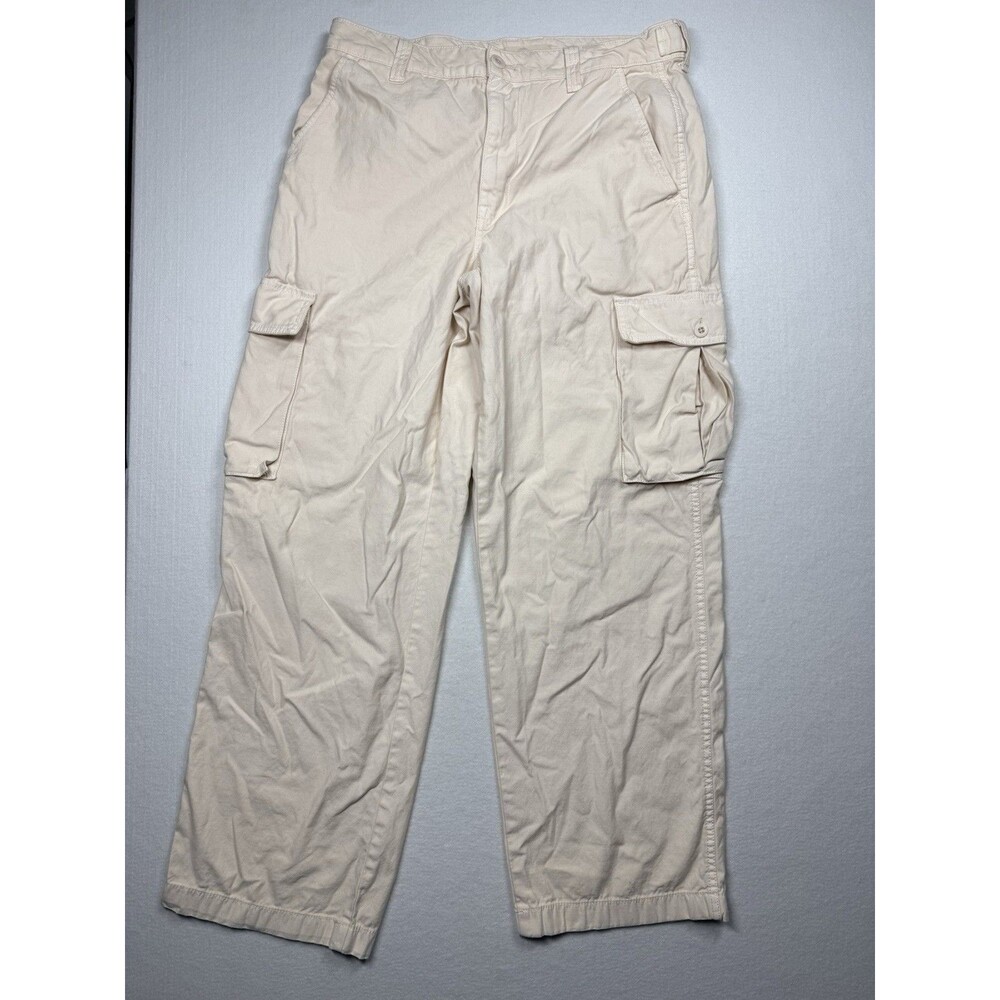 Madewell Utility Cargo Pants Size 28 Beige Cream Cotton